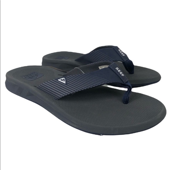 Reef Phantom II Grey Navy Thong Flip Flop Shoes Size 8 - Picture 1 of 7